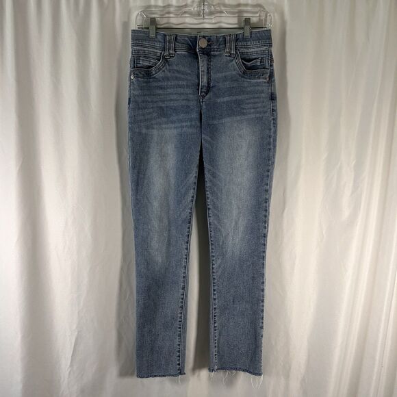 Democracy Denim - Democracy Ab Technology Jeans Women's 4 Light Wash Blue Denim Raw Hem